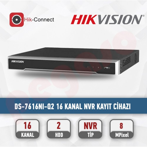 HIKVISION DS-7616NI-Q2 16 KANAL NVR KAYIT CİHAZI